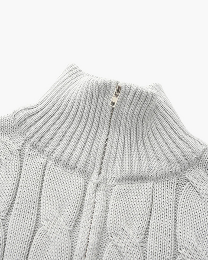 Old Money Alpine Zip Sweater